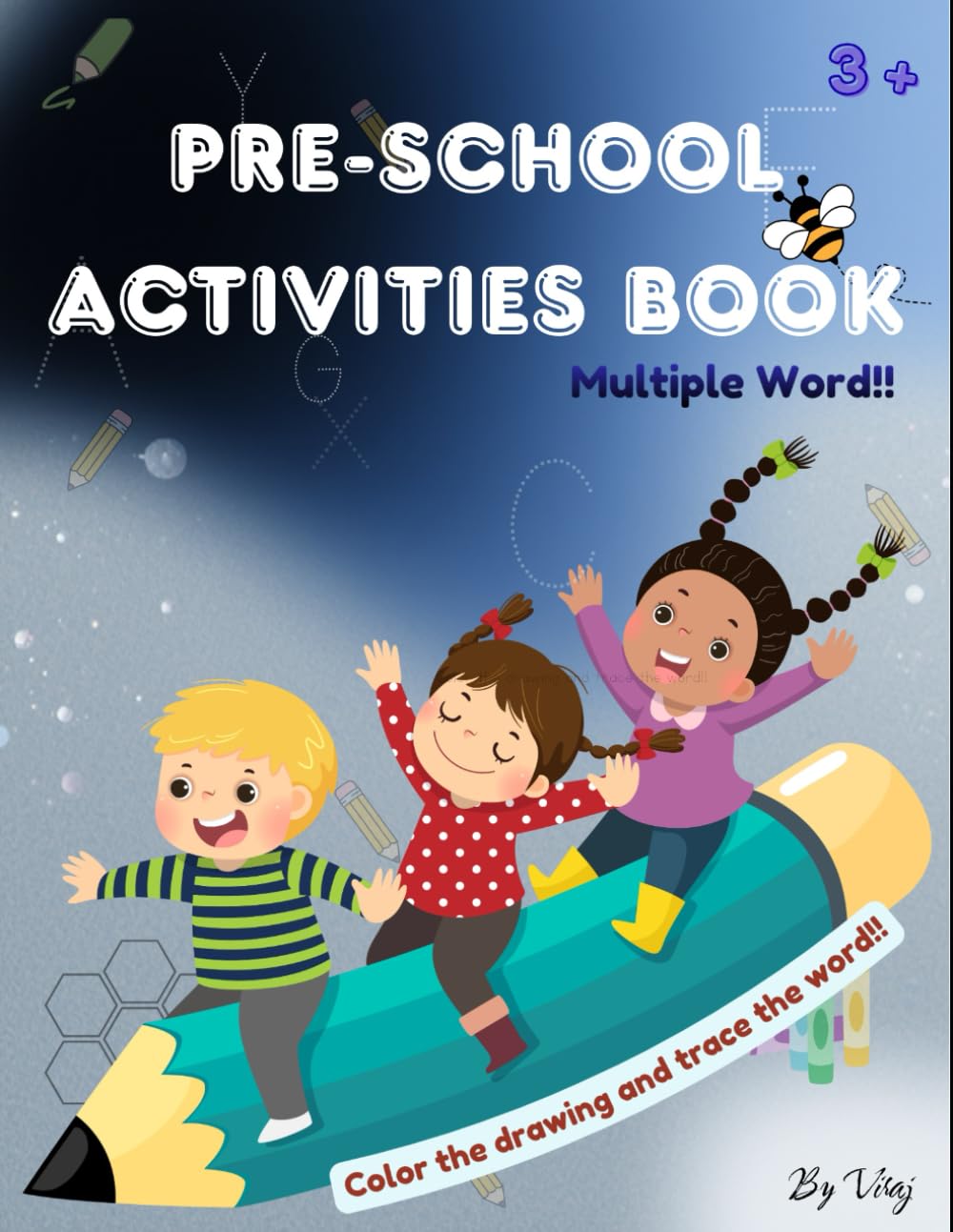 Preschool Activity Book | A–Z Alphabet Tracing, Coloring Pages & Vocabulary for Kids | Multiple words A to Z