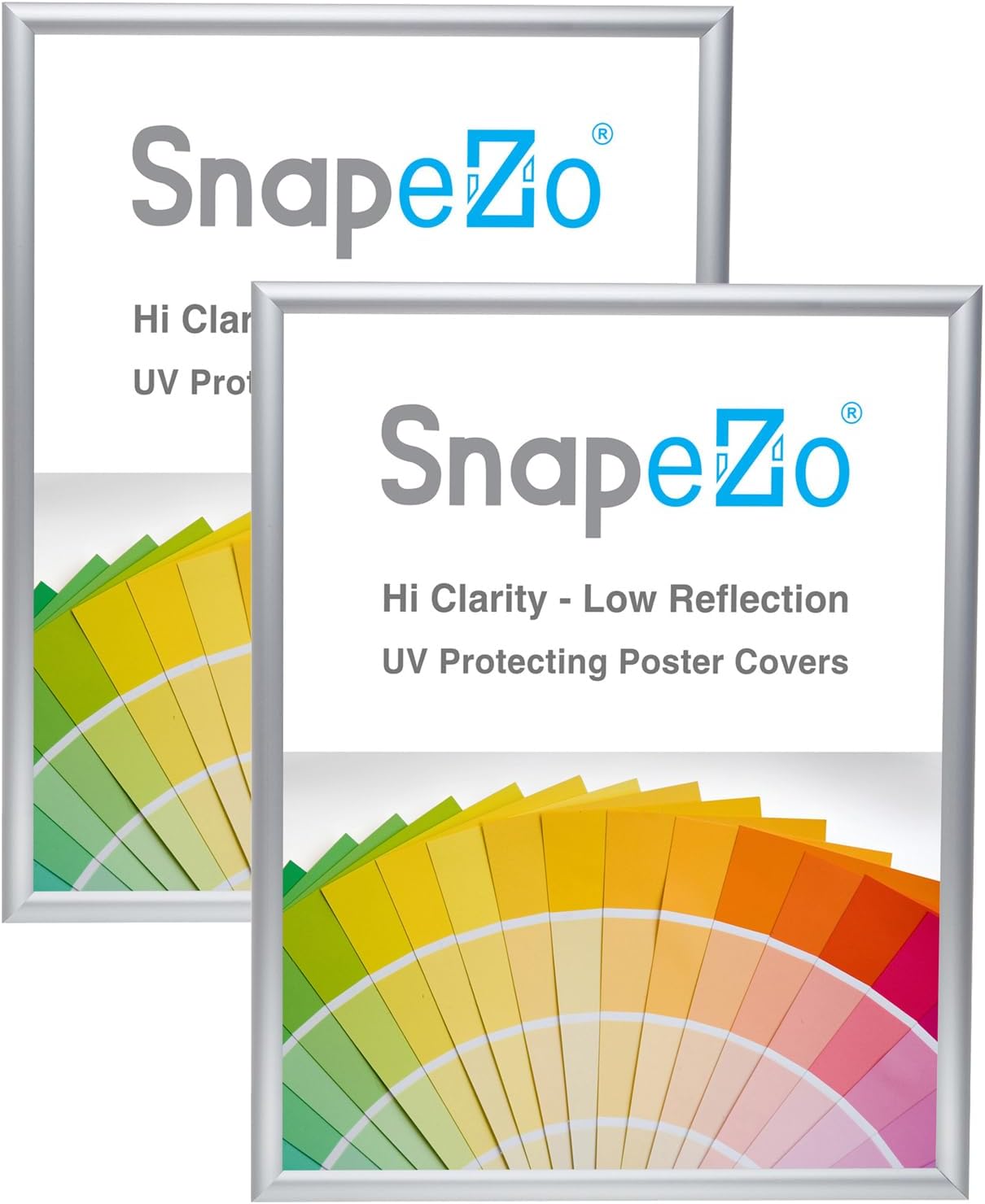 SnapeZo 2Pack 22x28 Inches Silver Poster Frames, Front