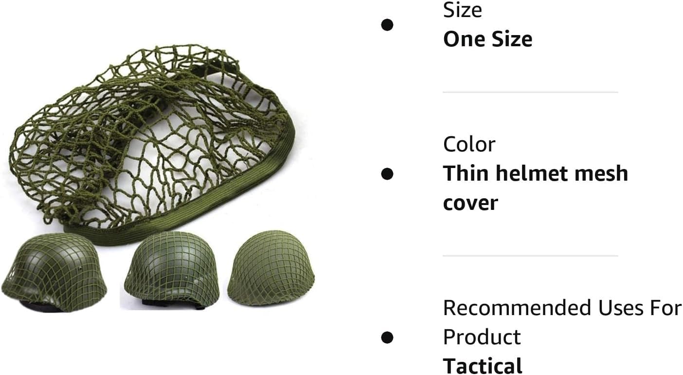 WW2 Replica US M1 Helmet Thin Net Cover Webbing Tactical Helmet Cover Green Repro