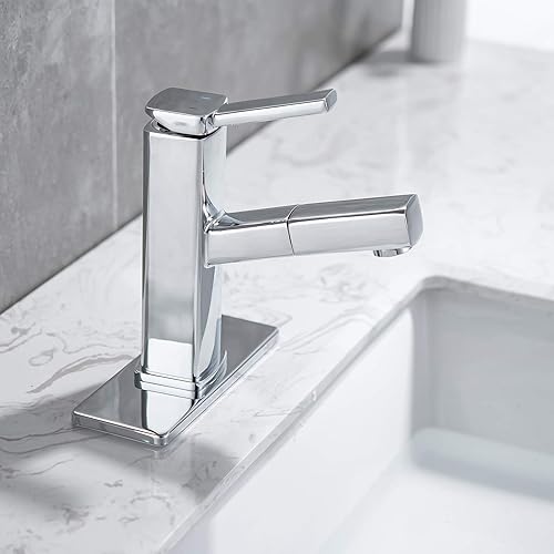 Miniatura 8 de KAIYING Placa de cubierta de agujero de 6 pulgadas para fregadero de baño, placa de escudete de grifo de baño 3 a 1, rectangular, acero inoxidable