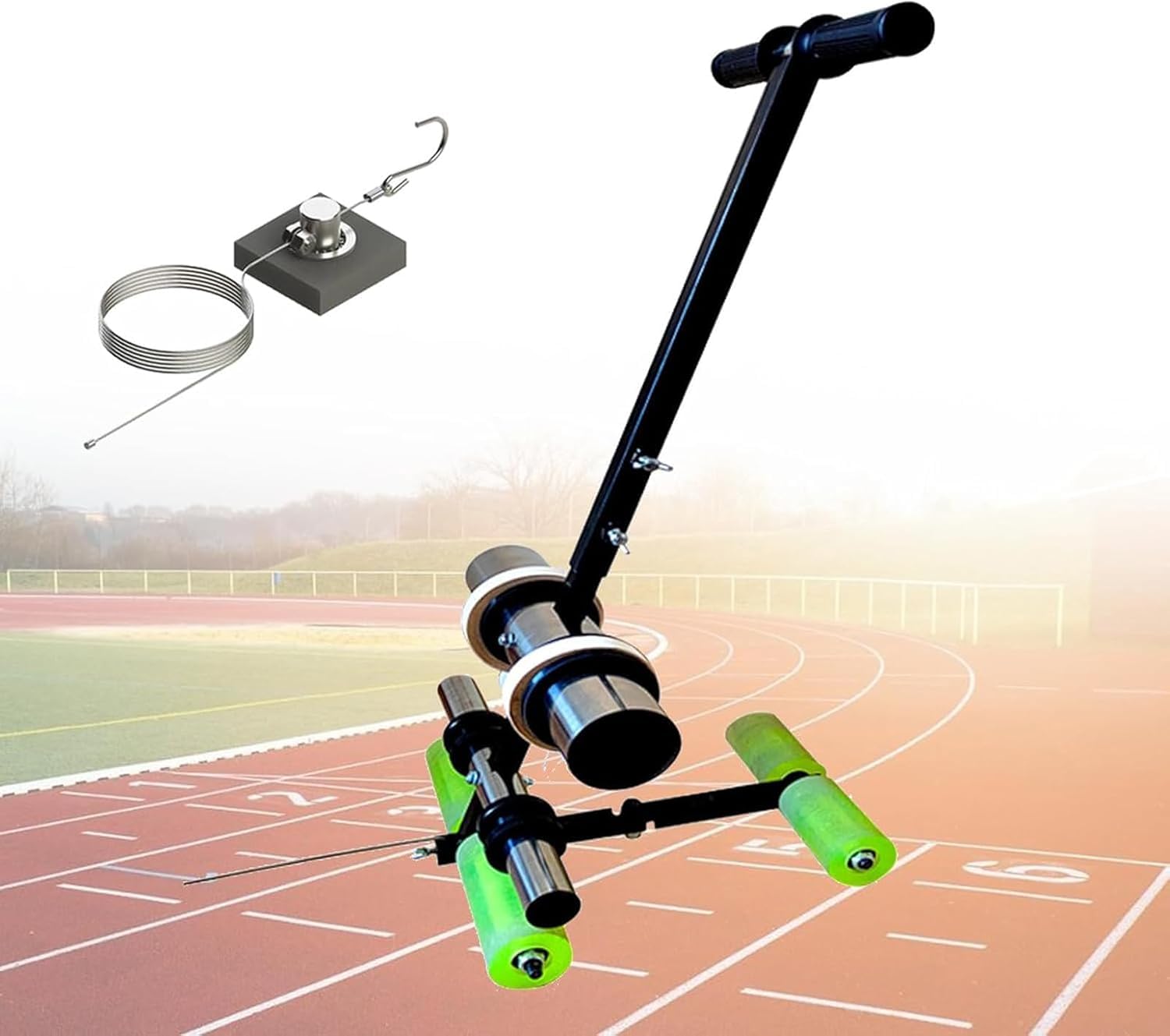 asdchZen Hand-Push Tape Sticking Machine, Tape Marking Machine Hand-Push Tape Sticking Machine For Driveway, Concrete, Asphalt, Backyard With Circle Drawing Tool