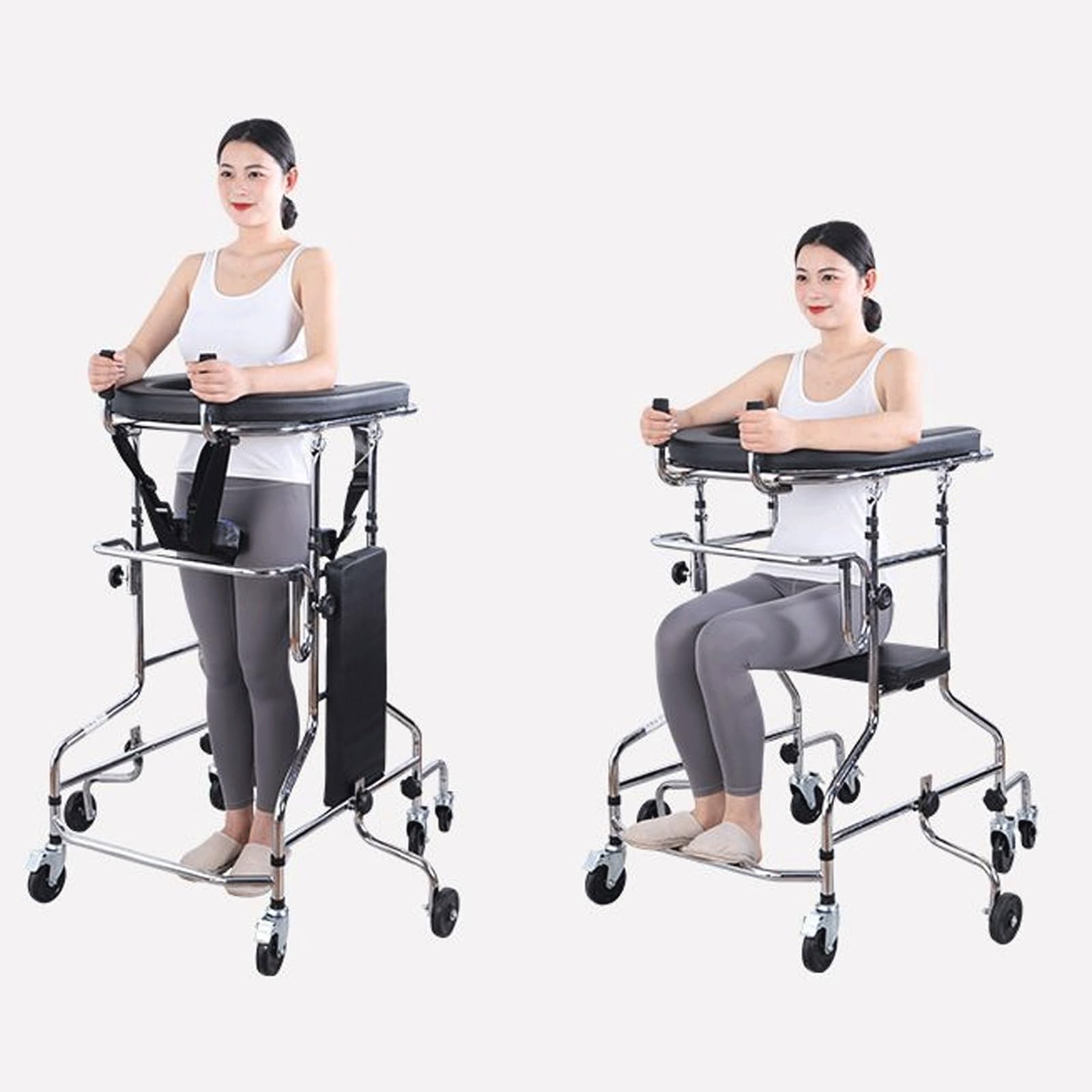 Deambulatore per Adulti L'allenamento e L'assistenza degli Arti Inferiori, Altezza Regolabile per Anziani, Disabili, Ictus, Emiplegia, Riabilitazione Post-operatoria (Size : Men's)