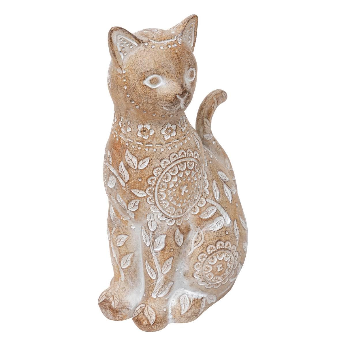 Atmosphera - Chat Lindo h.18,​5cm résine Beige