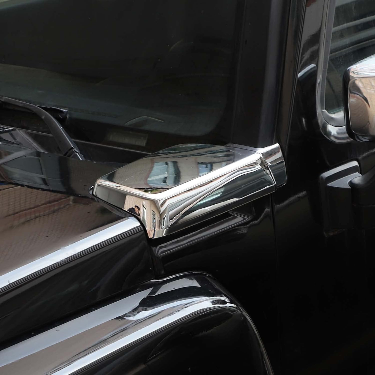 Hood Side Air Intake Vent Cover Compatible with Hummer H3 Accessories 2005-2009, Engine Hood Cover Trim, Front Bonnet Body Armor Outer Cowl Cover Side Corner Guards Moulding Bezel, ABS (Chrome)