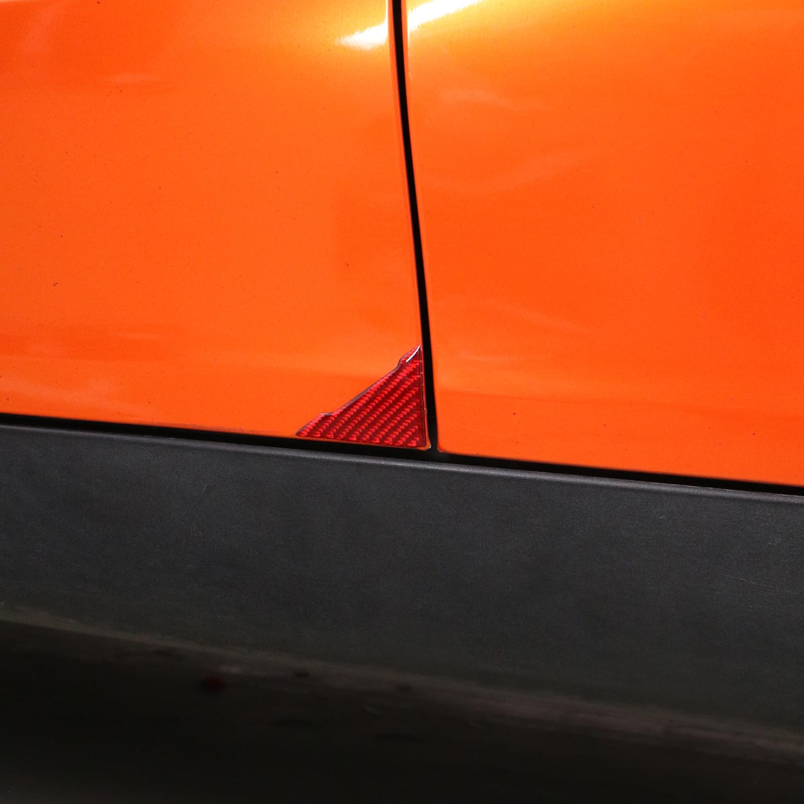 BETTERHUMZ Car Door Corner Guards Sticker Compatible with Tesla Model 3 2023-2020 Model Y 2024-2020 Carbon Fiber Door Edge Protector Exterior Accessories (Red)