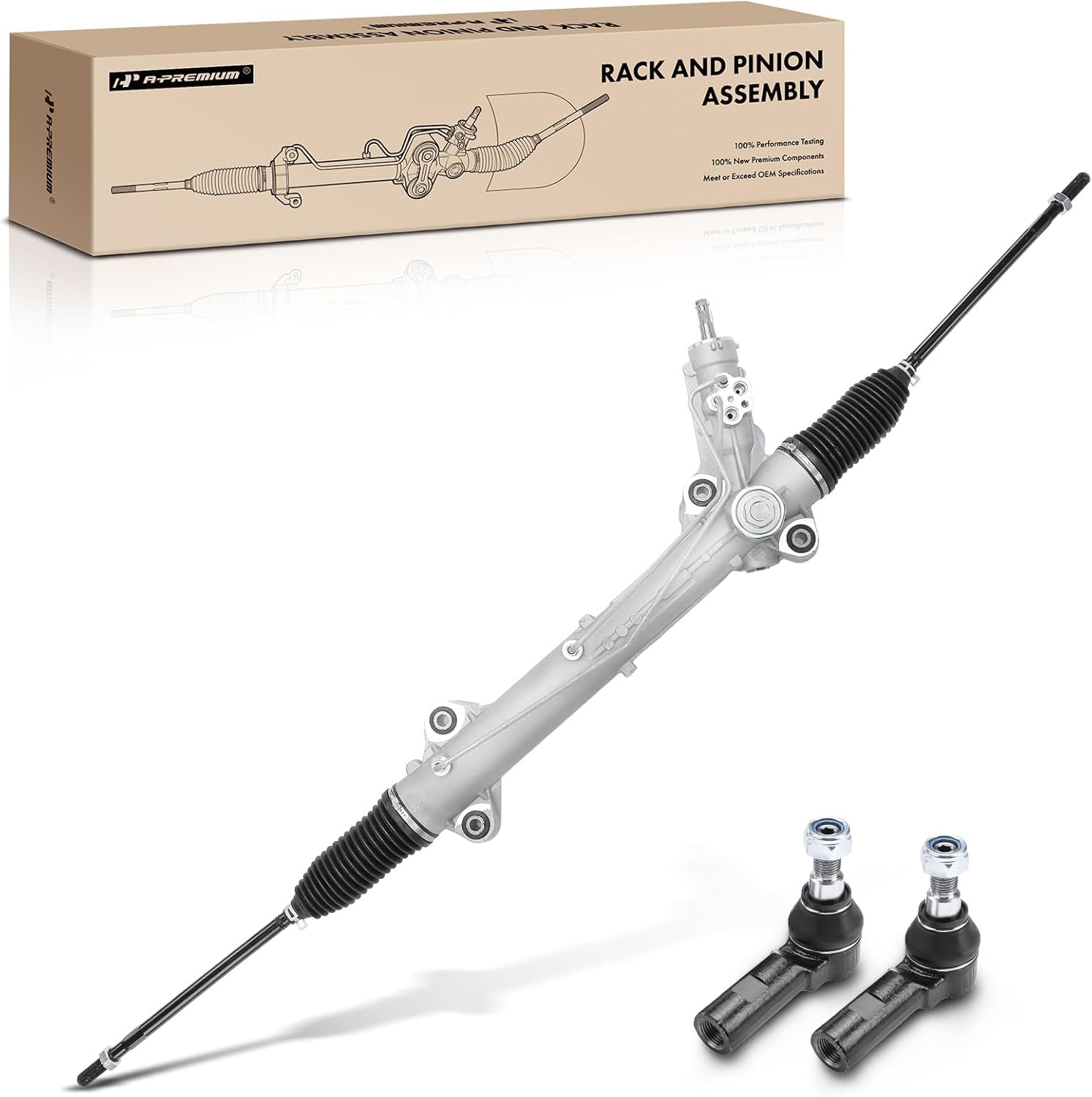 A-Premium Power Steering Rack and Pinion & Outer Tie Rod End Kit Compatible with Dodge, Freightliner, Mercedes-Benz Models - 2007-2018 - Sprinter 2500, Sprinter 3500