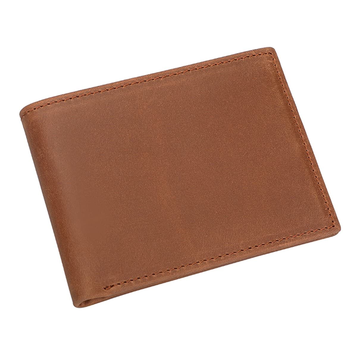 Mens Leather Bifold Wallet Loyofun Premium Genuine Leather Wallets for Men RFID Blocking Stylish Slim Handcrafted Large Capacity Wallet (Brown)