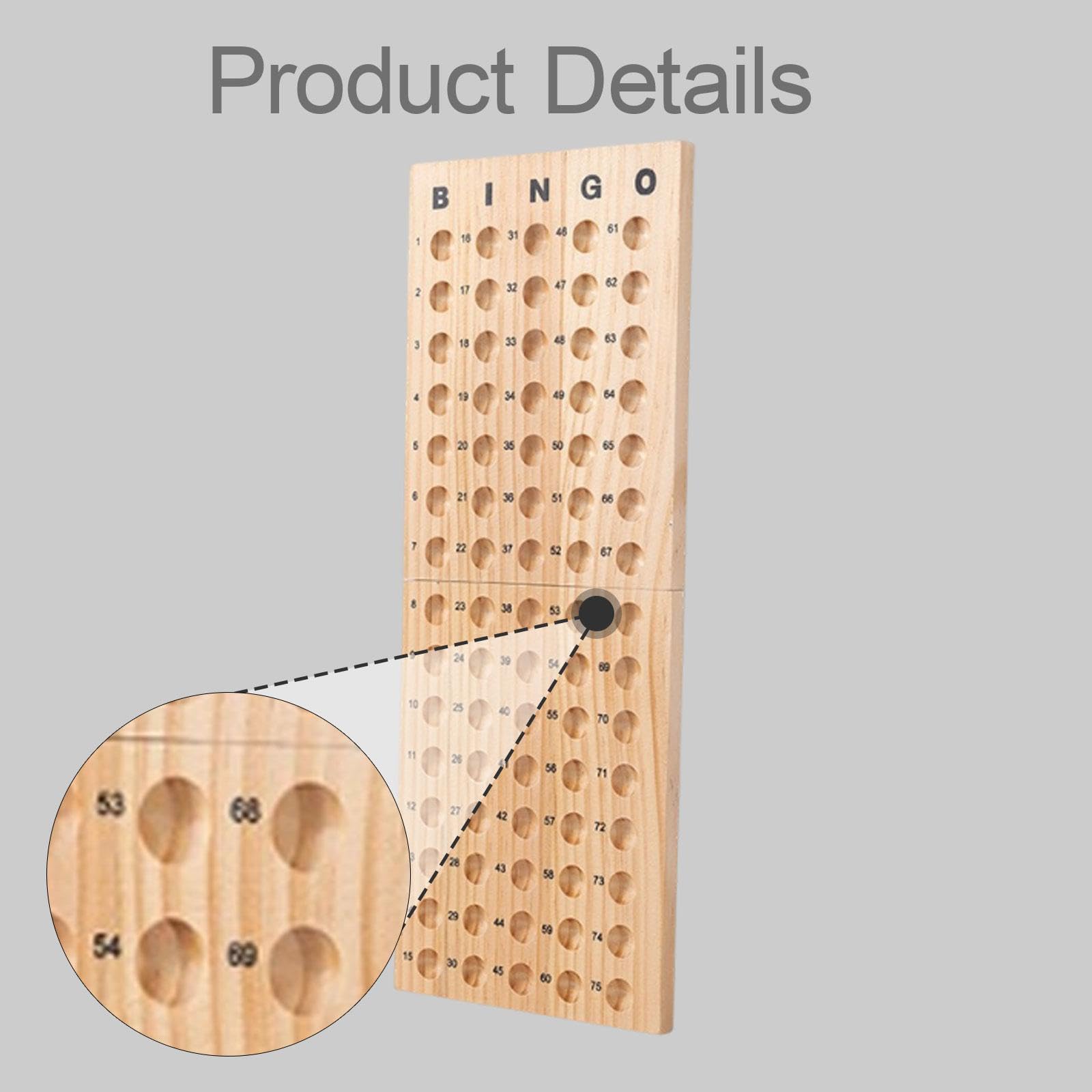 Gioco di Bingo in Legno Masterboard, Giocattolo Educativo Pieghevole per Feste E Grandi Gruppi.