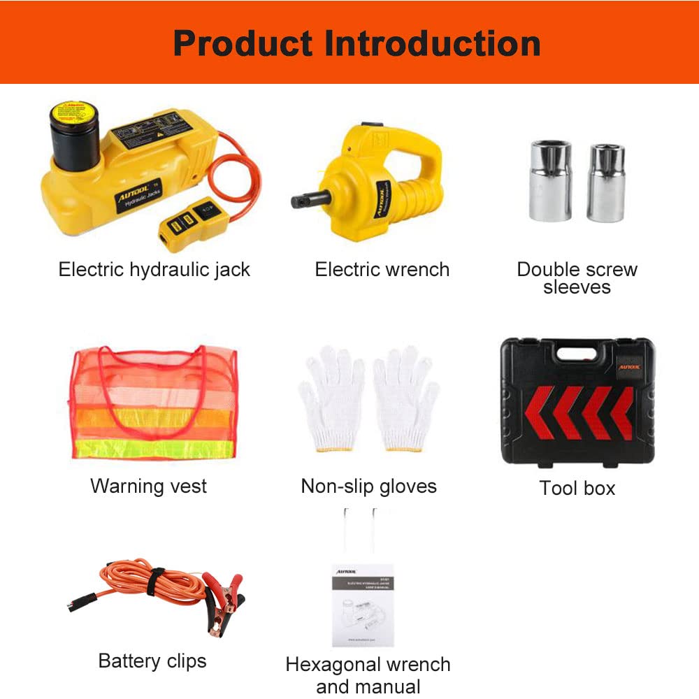 Buy AUTOOL 12V DC 6T universal electric jack set Electric Hydraulic