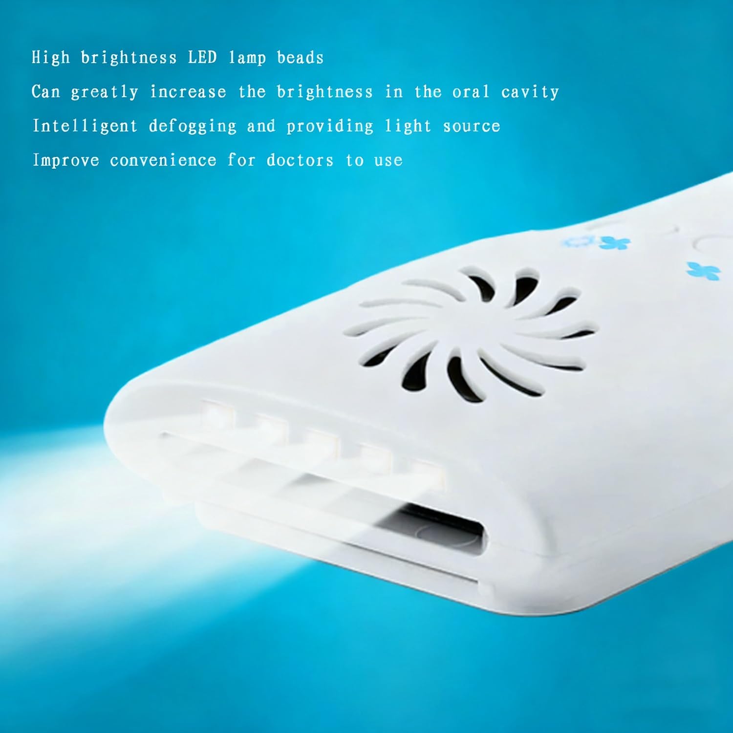 Specchi for fotografia dentale Specchi intraorali antiappannamento con impugnatura a LED, riflettore bifacciale Specchi ortodontici Kit for la cura dei denti