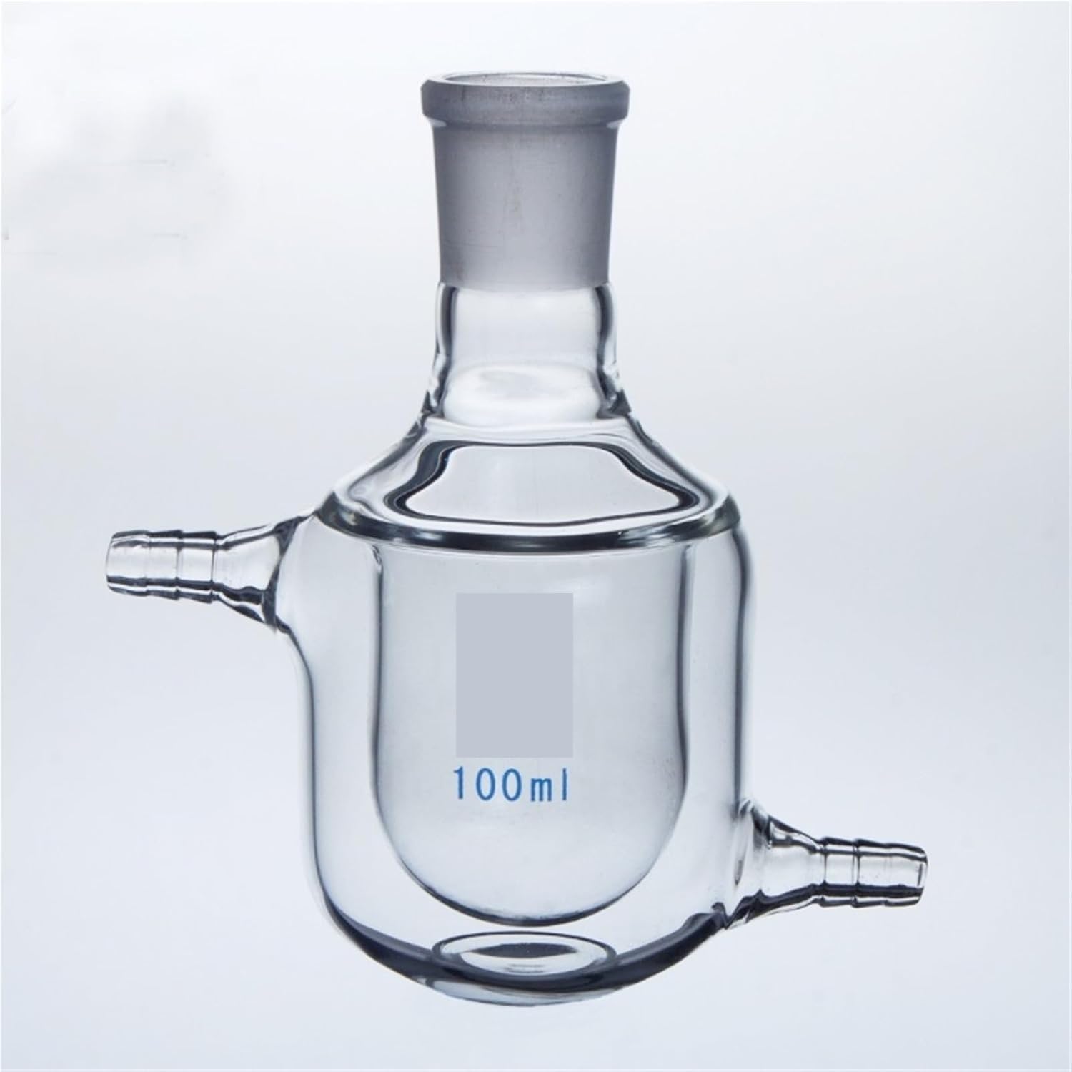 Matraz aforado de borosilicato, Frasco de reacción con camisa de un solo cuello Matraz de vidrio de borosilicato de pared gruesa Reactores de planta con camisa Laboratorio n.° 24(25ml Caliber 24mm)
