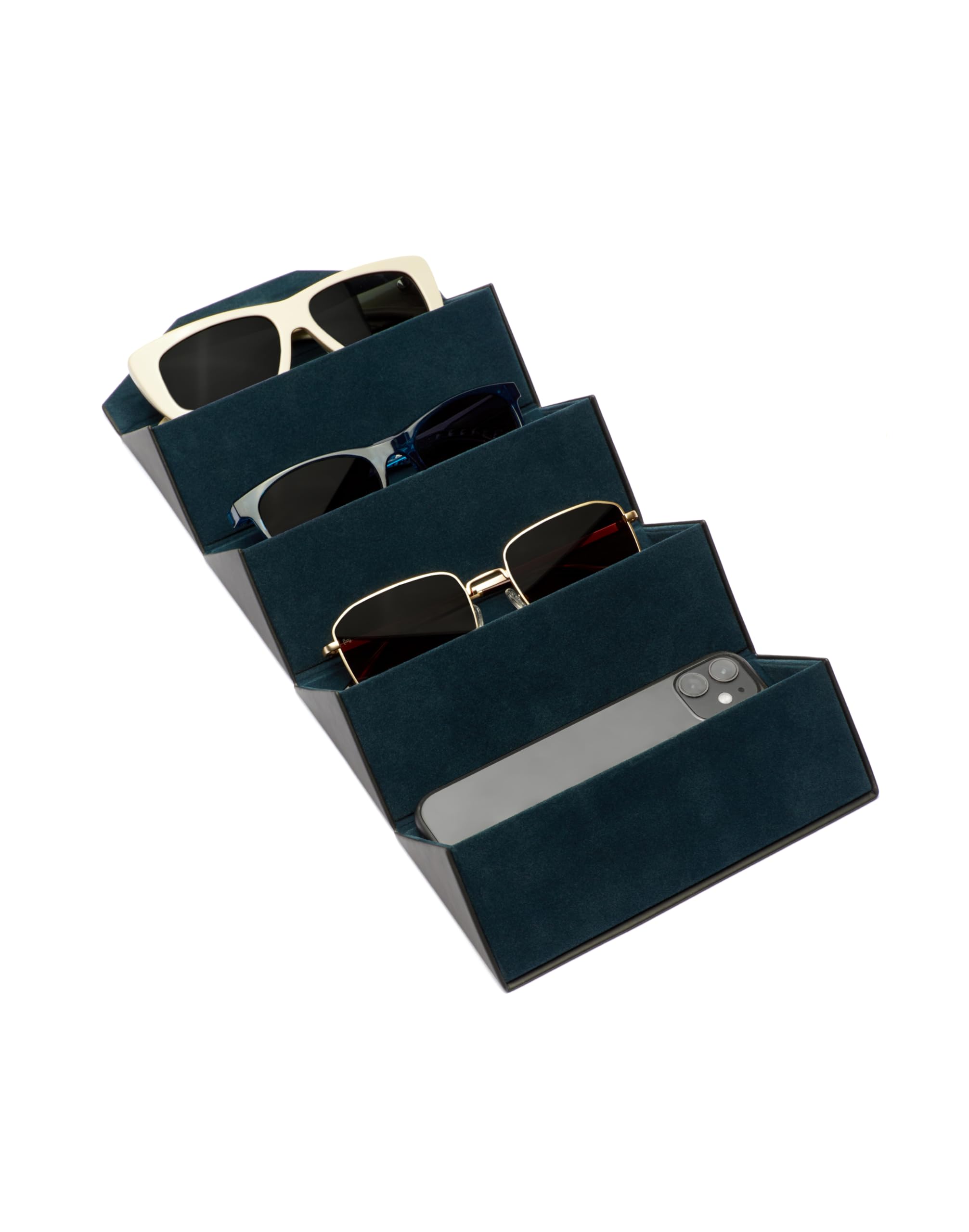 HAWKERS Hard Glasses Case, Mieści 4 Okulary, Etui na Gogle Podróżne, Zamknięcie Magnetyczne