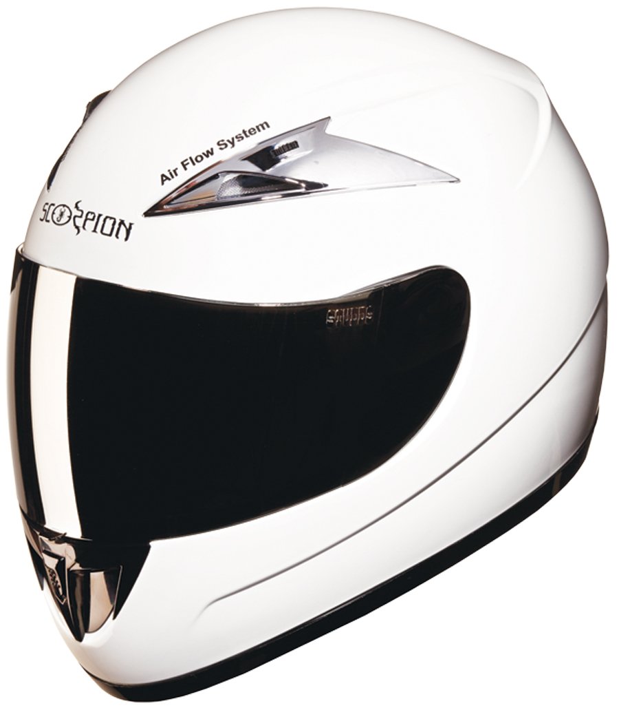 Studds Scorpion Full Face Helmet With Mirror Visor White L