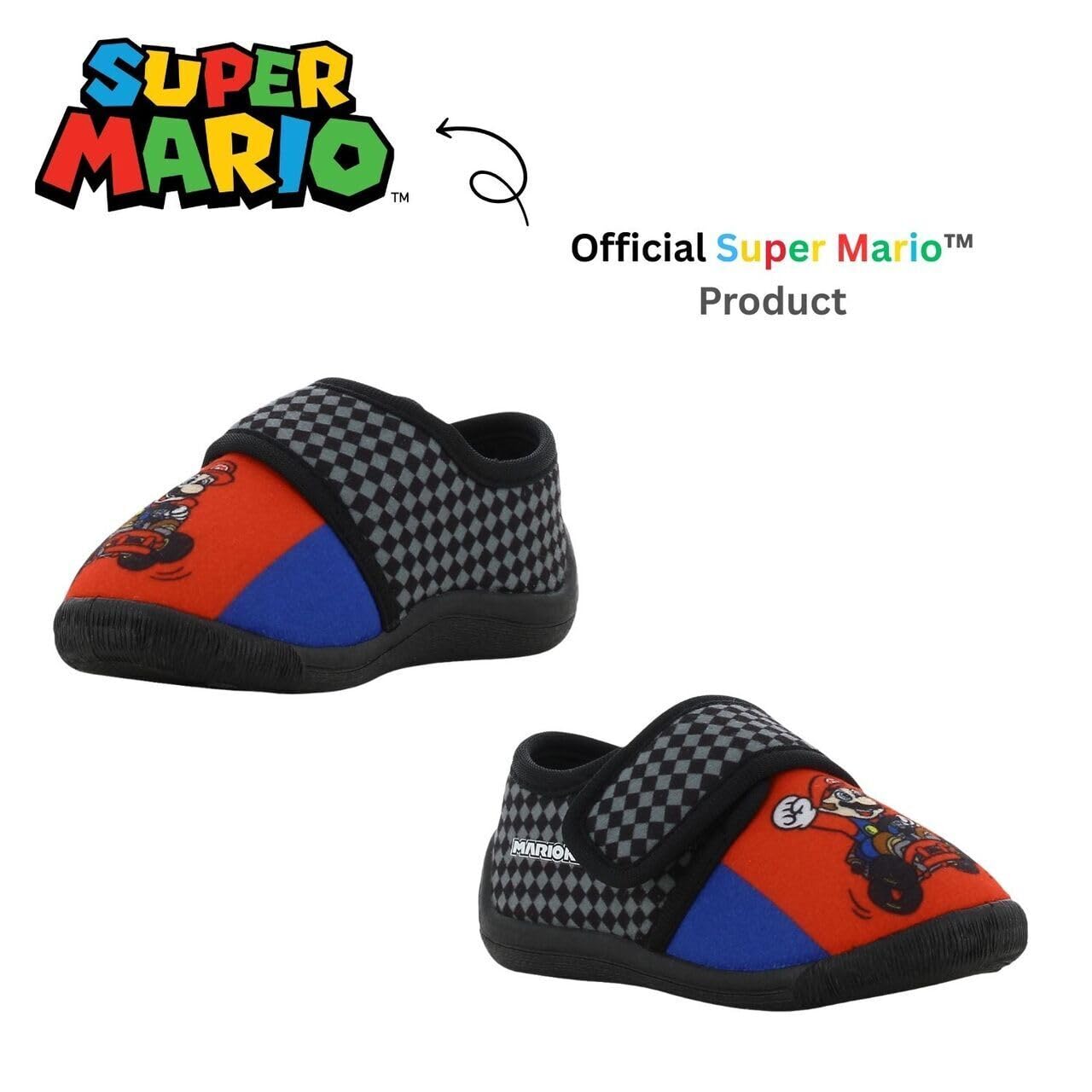 Leomil Super Mario Chaussons garçon Pantoufles Enfants, Idéal pour la maison et la Maternelle