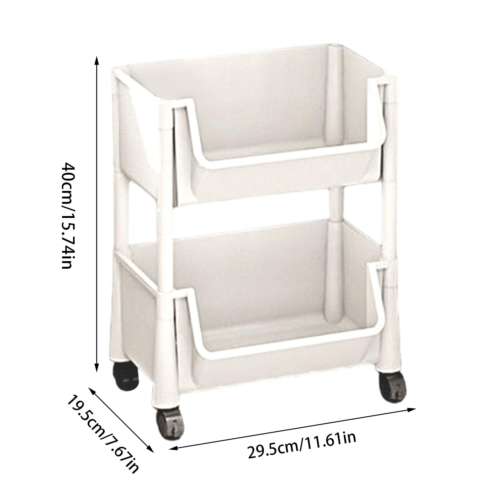 Genérico Rolling Trolley - Asientos en Varios Pisos | Organizador de Carro de ROP | Roll Carryys en Varios Niveles para Libros | Juguetes, papelería y bocadillos organizadores para pequeños