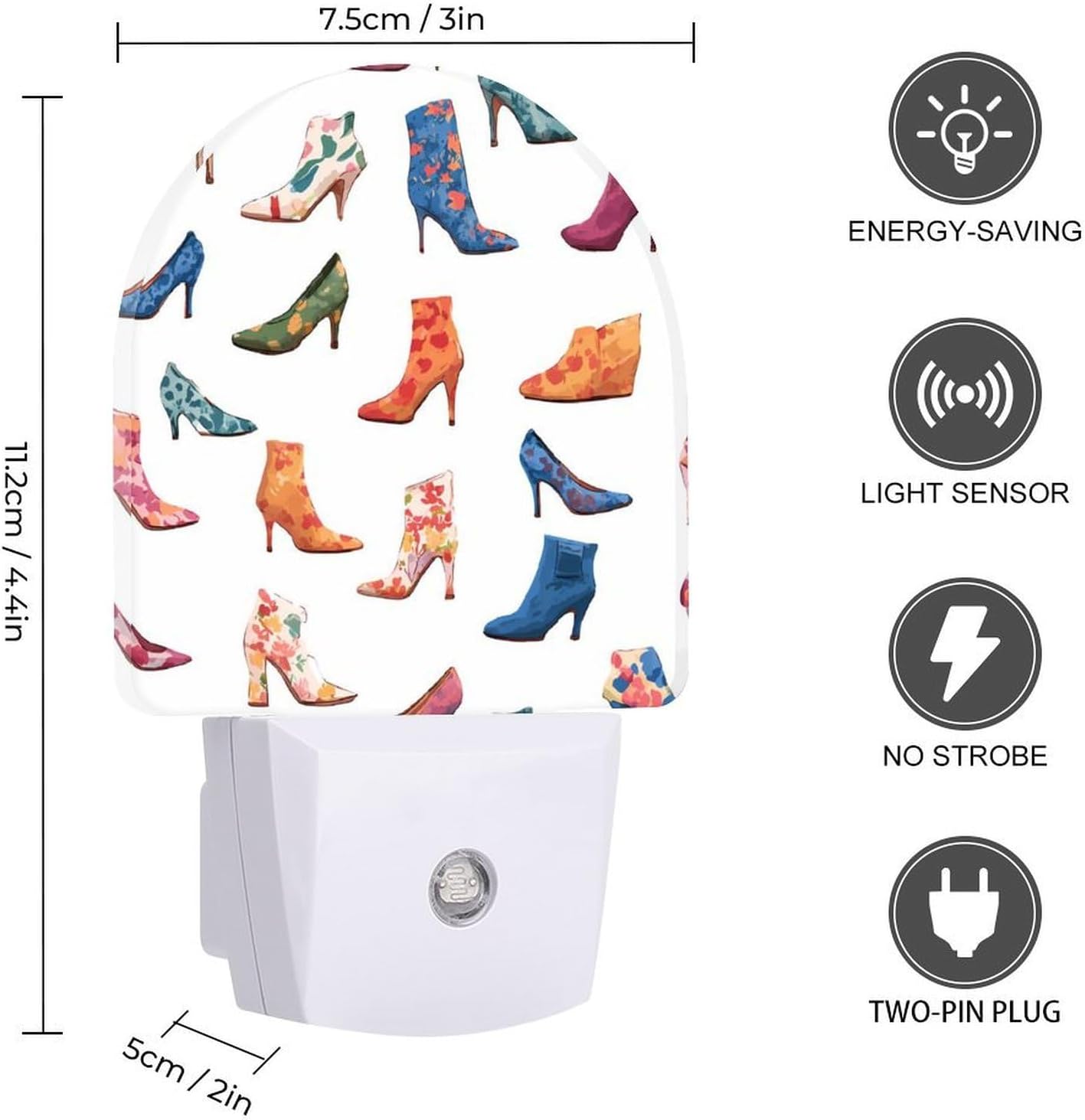 High Heels Boots Night Light LED Night Lights Plug Into Wall 11.2x7.5x5cm image 2