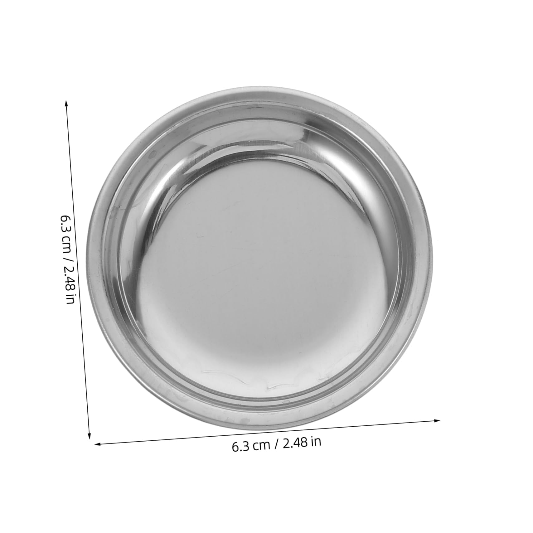 PRETYZOOM 6Pcs Stainless Steel Tea Bag Dish Trays Round Coasters for Tea Bags Drip Tray Saucer for Cups Easy to Clean Tea Bag Holders for Tea and Accessories