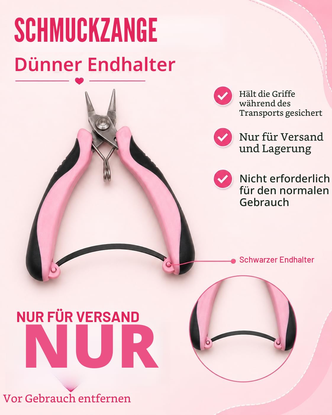 Schmuckzange, 10 Schmuck Zangen Set,Rosa Zange Schmuckherstellung,Mini Zangen Schmuck Werkzeug Bastelzange für Anfänger