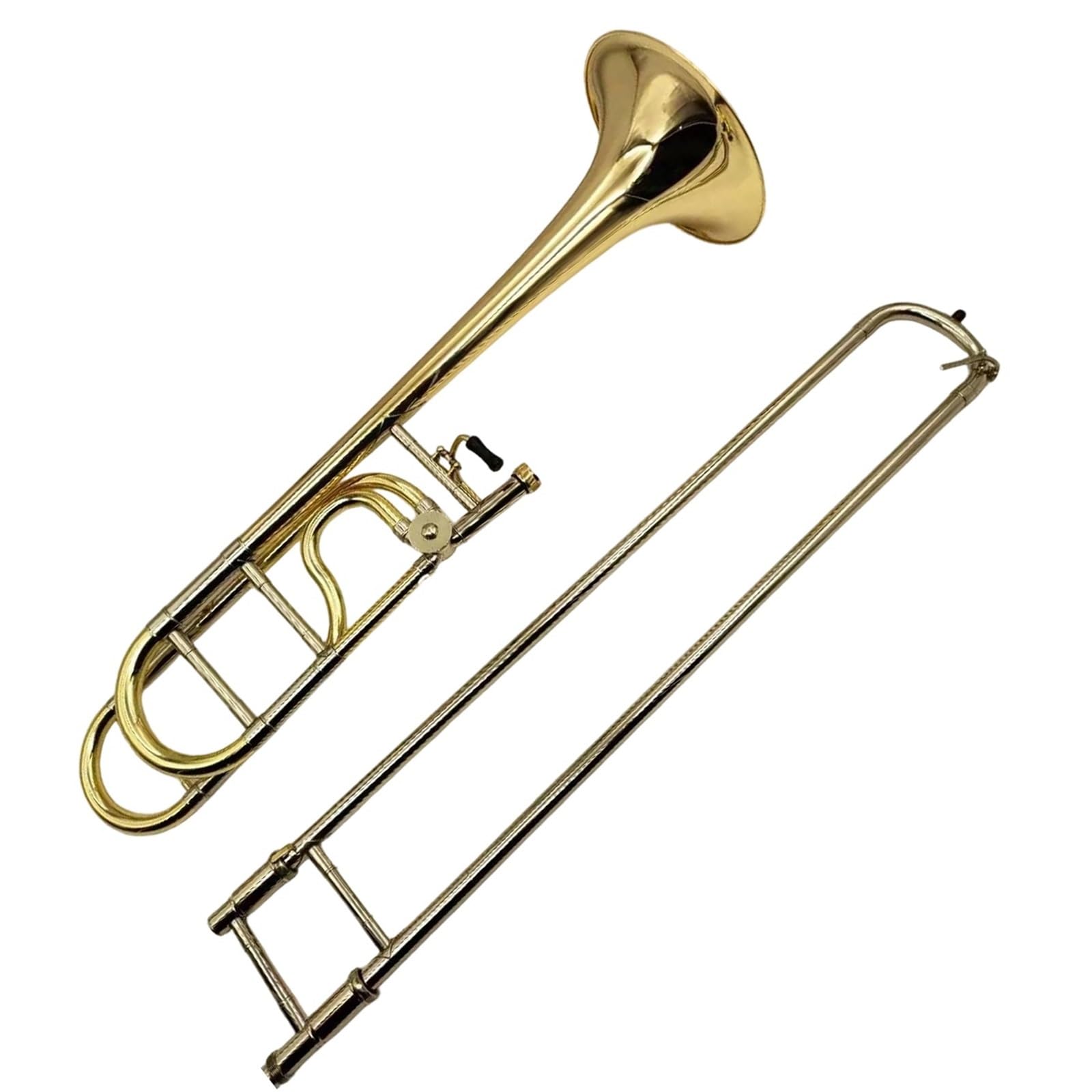 Regulowany puzon Puzon tenorowy złoto miedziany profesjonalny instrument muzyczny z muszlą i ustnikiem