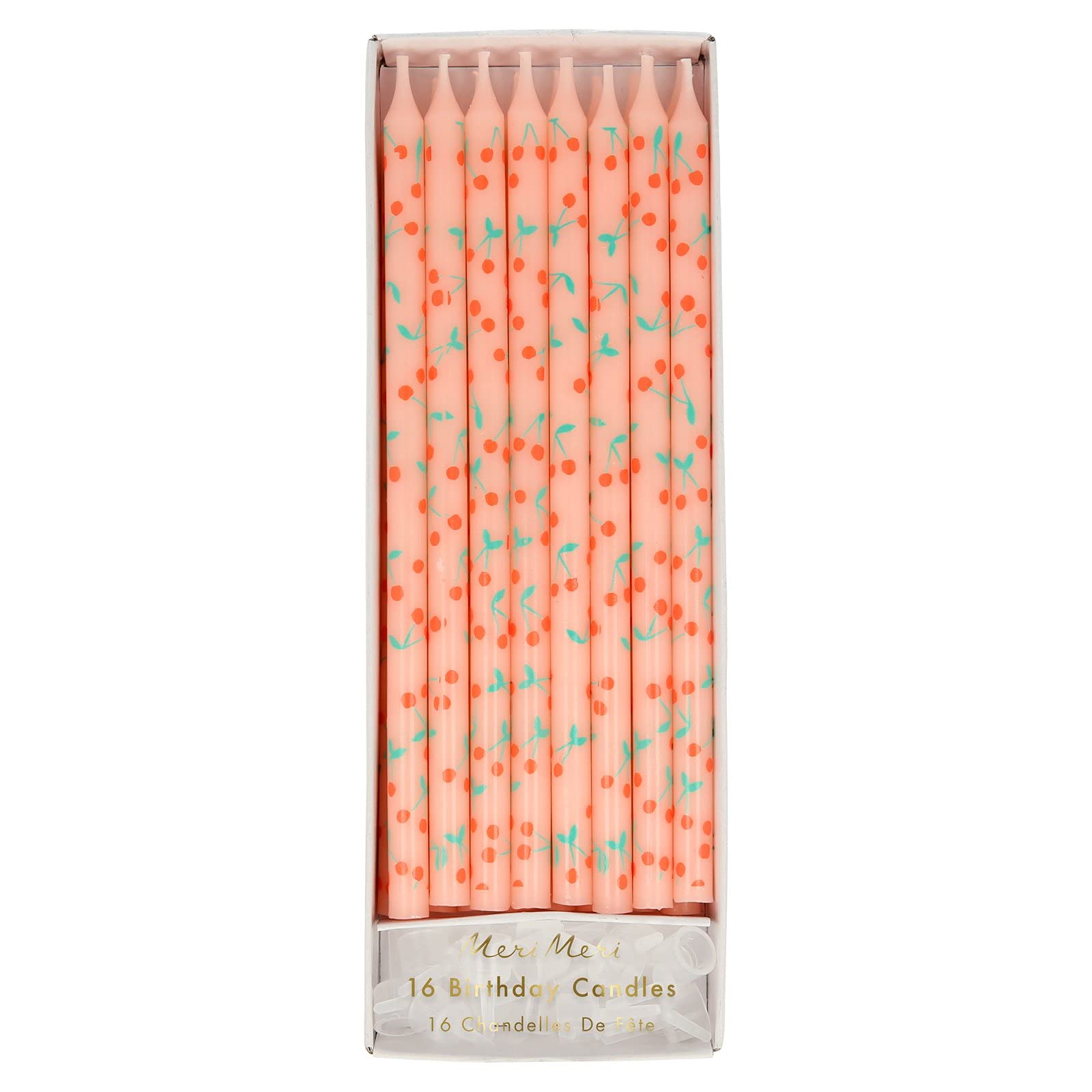 Meri Meri Cherry Pattern Candles (Pack of 16)