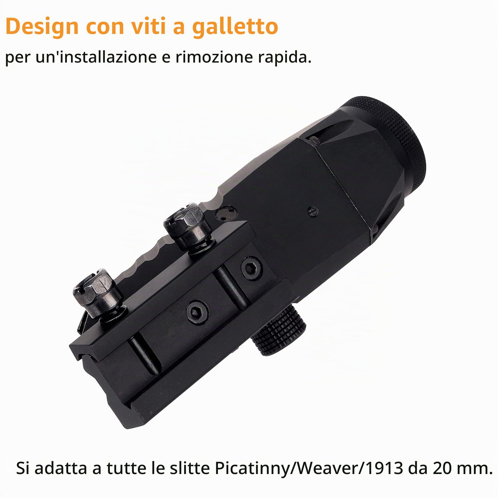 Mirino prisma con punto rosso 3X30, mirino compatto, punto rosso verde con ingrandimento 3x, antiurto da 1000G's, 1/2MOA, lenti multistrato verdi, adatto per guide Picatinny da 20 mm
