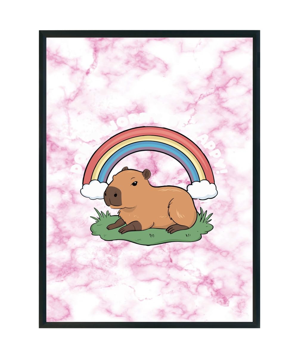 Hippowarehouse Don't worry be cappy! Printed Poster A3 Wall Art Design Classroom Room Gym Office Décor