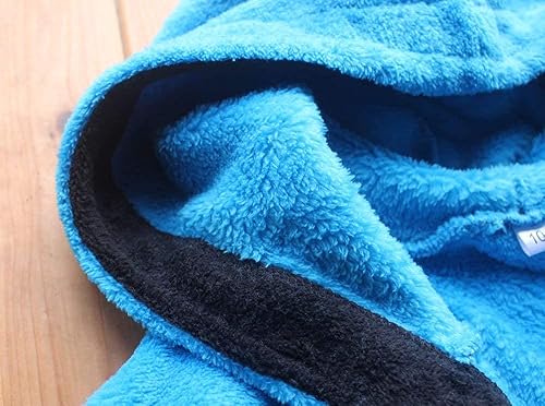 Vista 6 de FEETOO Wolf Embroidery Series Children's Bathrobe Sky Blue Boy's Robe