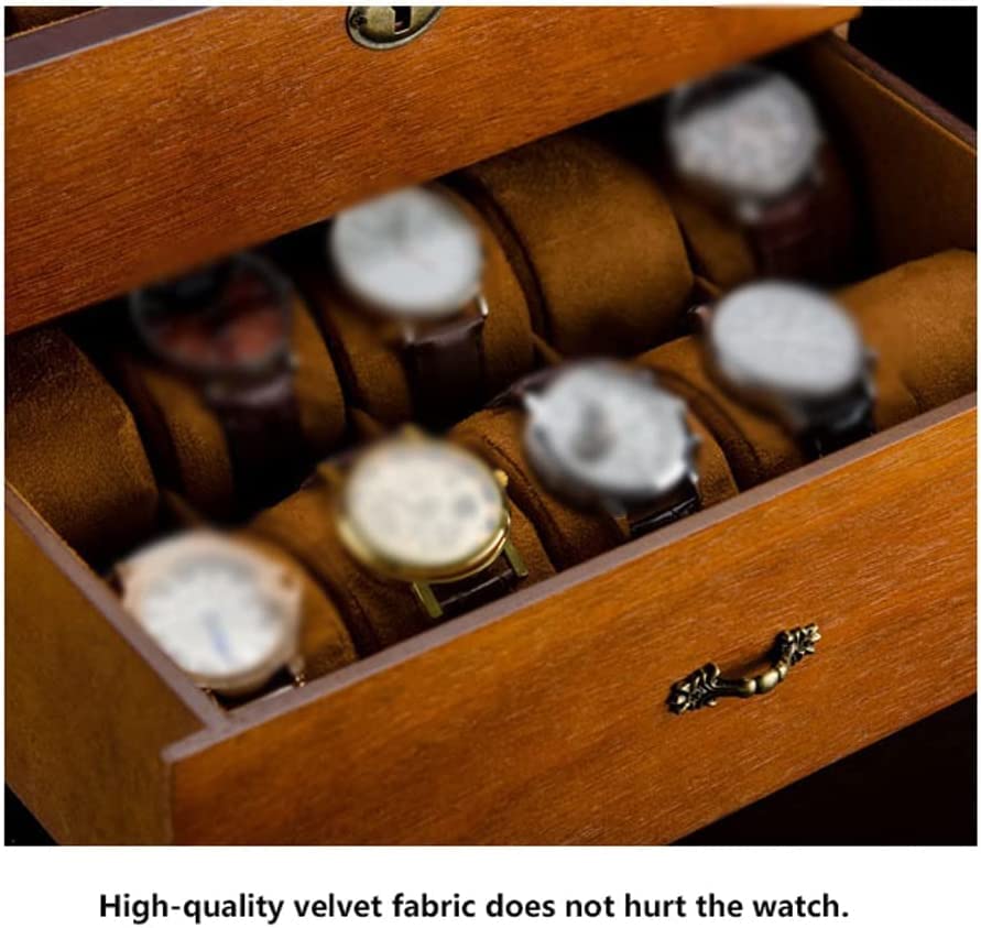 Horlogedoos Horlogebox Dubbellaags Vintage Hout 20 Slots Horloge