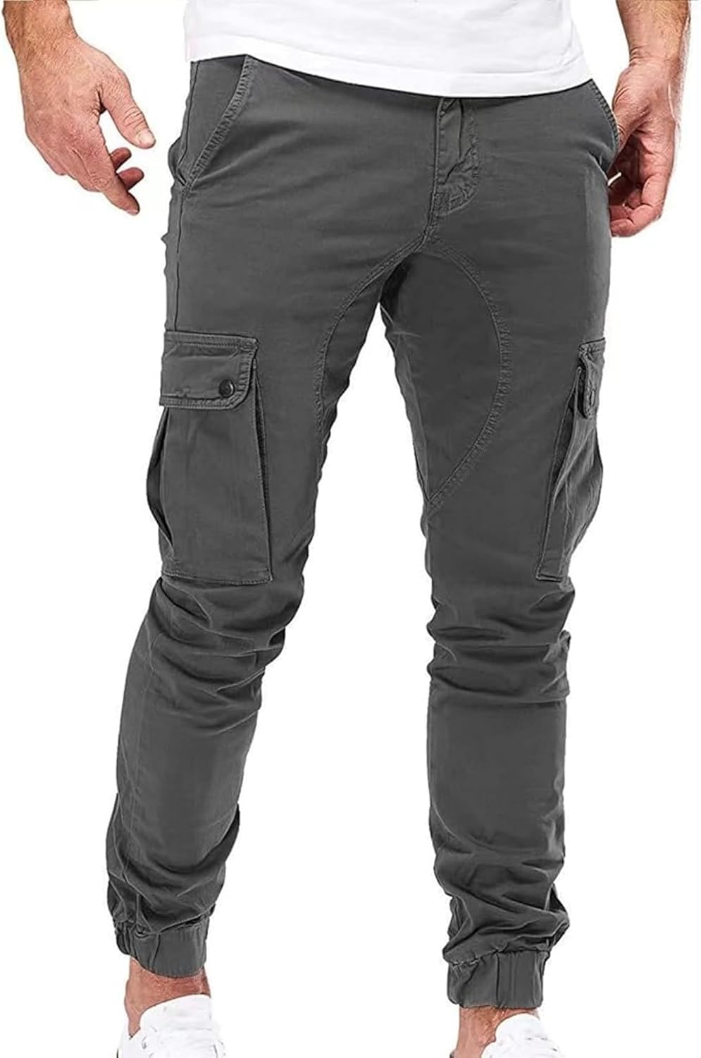 Men Classic Casual Overalls Trousers Fashion Comfy Work Long Pants Fall Elastic Straight Business Pants