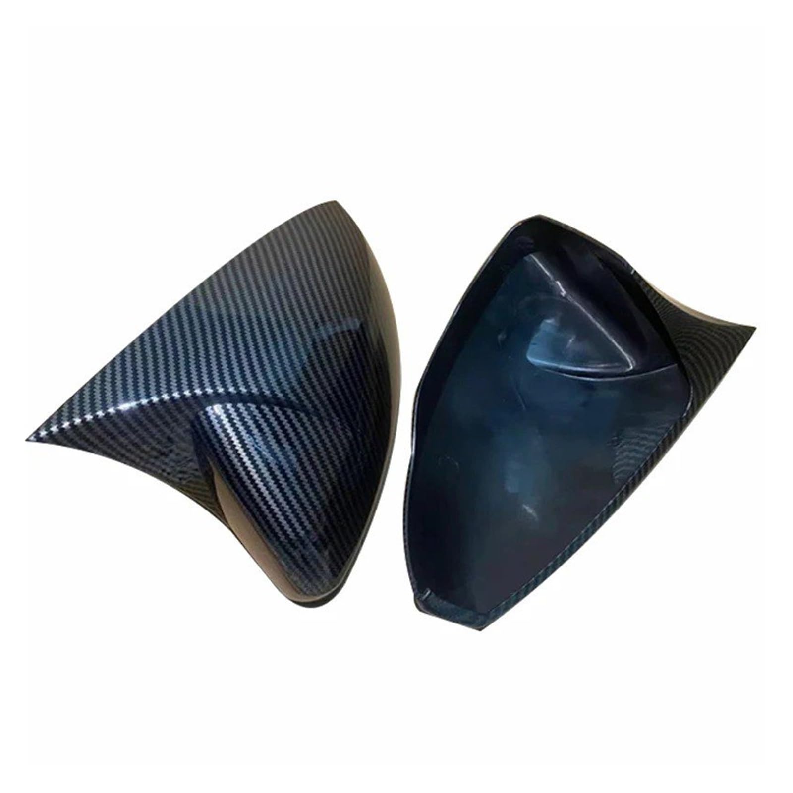 Calotta Retrovisore Per Polo Mk6 Per GTI 2018-2021 Copertura Specchietto Retrovisore In Fibra Di Carbonio Con Corno Di Bue, Finiture Esterne Per Auto Retrovisori Coperchi(Glossy Black)