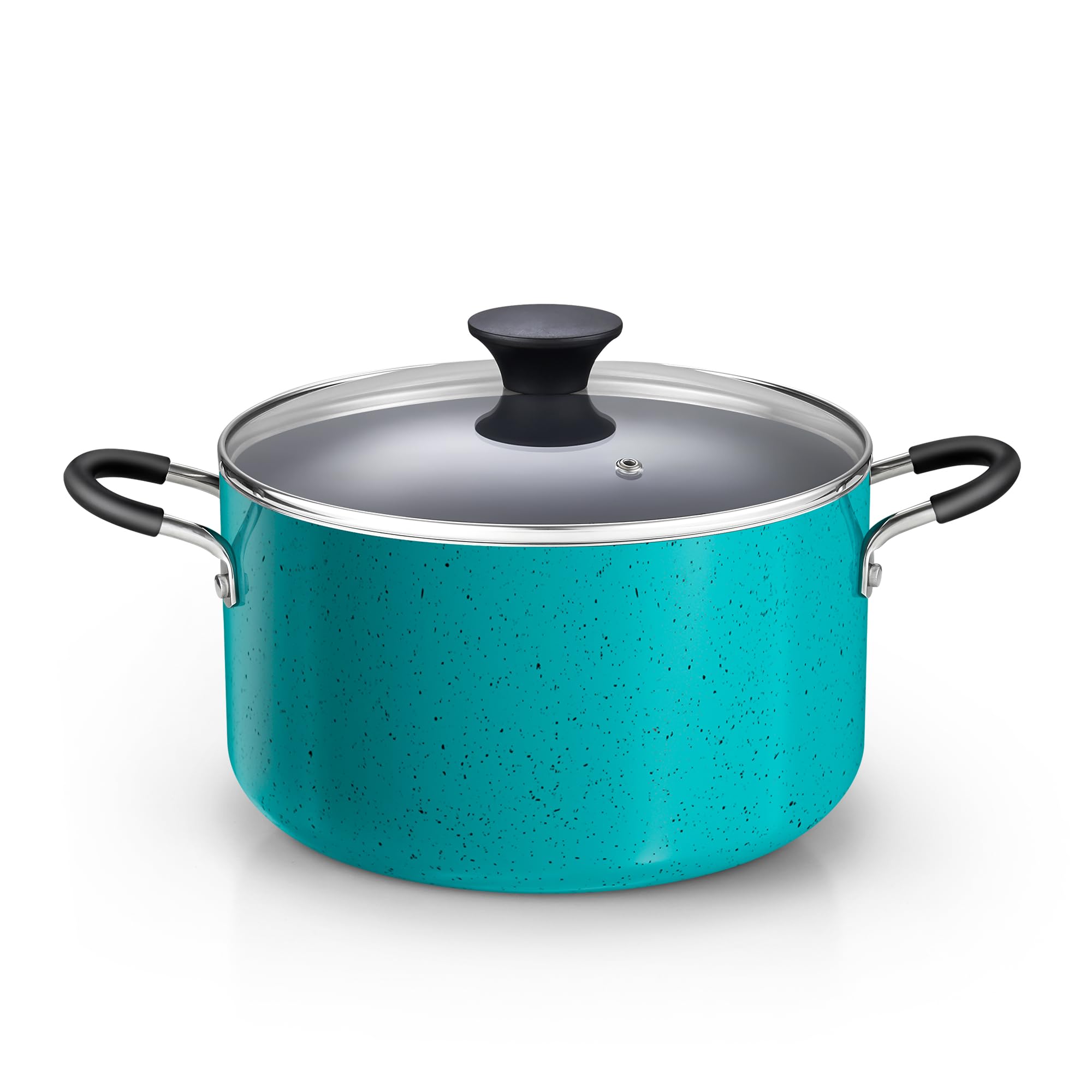 Cook N Home 6 Quart Non Stick Stock Pot with Lid, Large Pots for Cooking