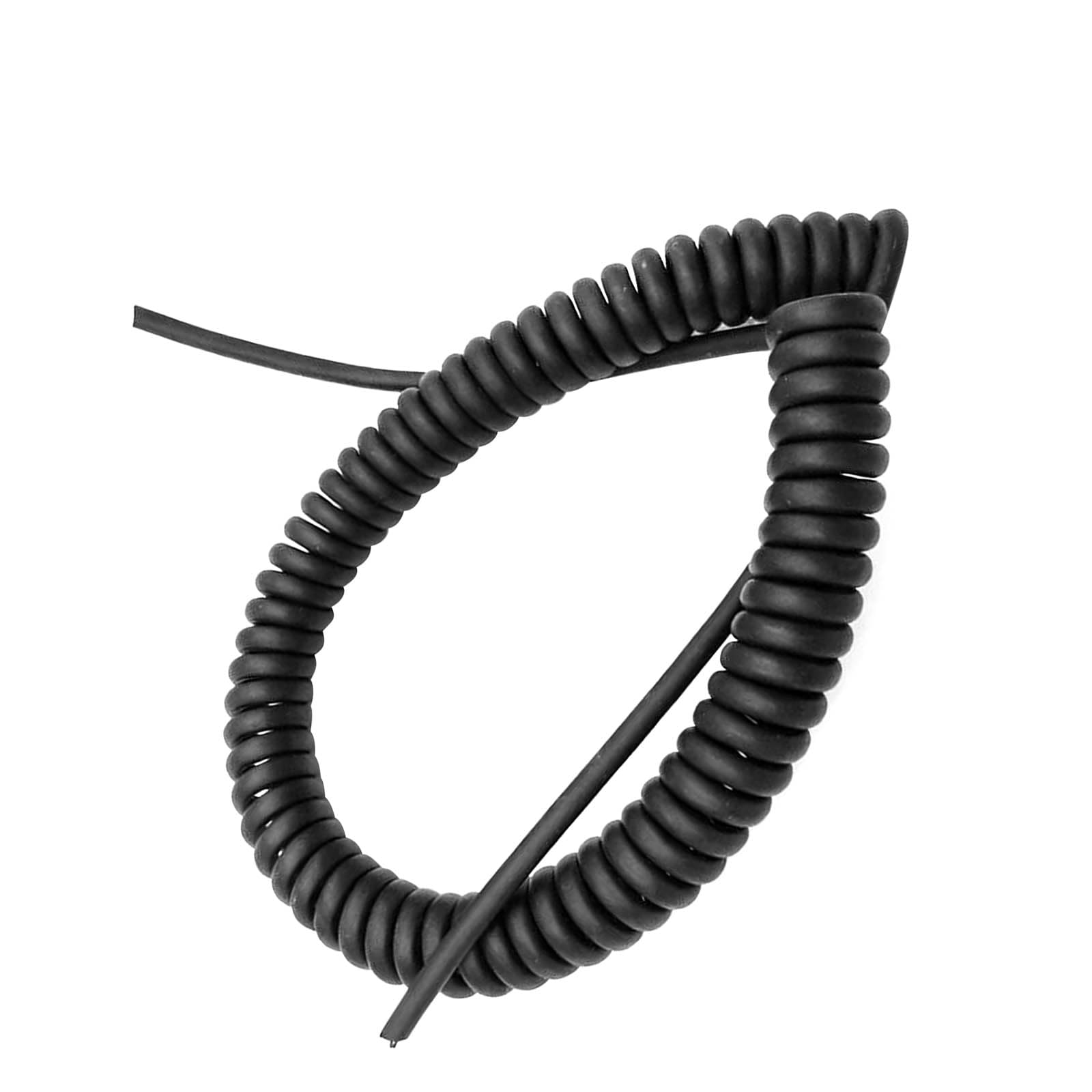 Cable retráctil de grado industrial de 4 conductores en espiral de 18 AWG, cable retráctil, cable de extensión de alimentación, cable elástico