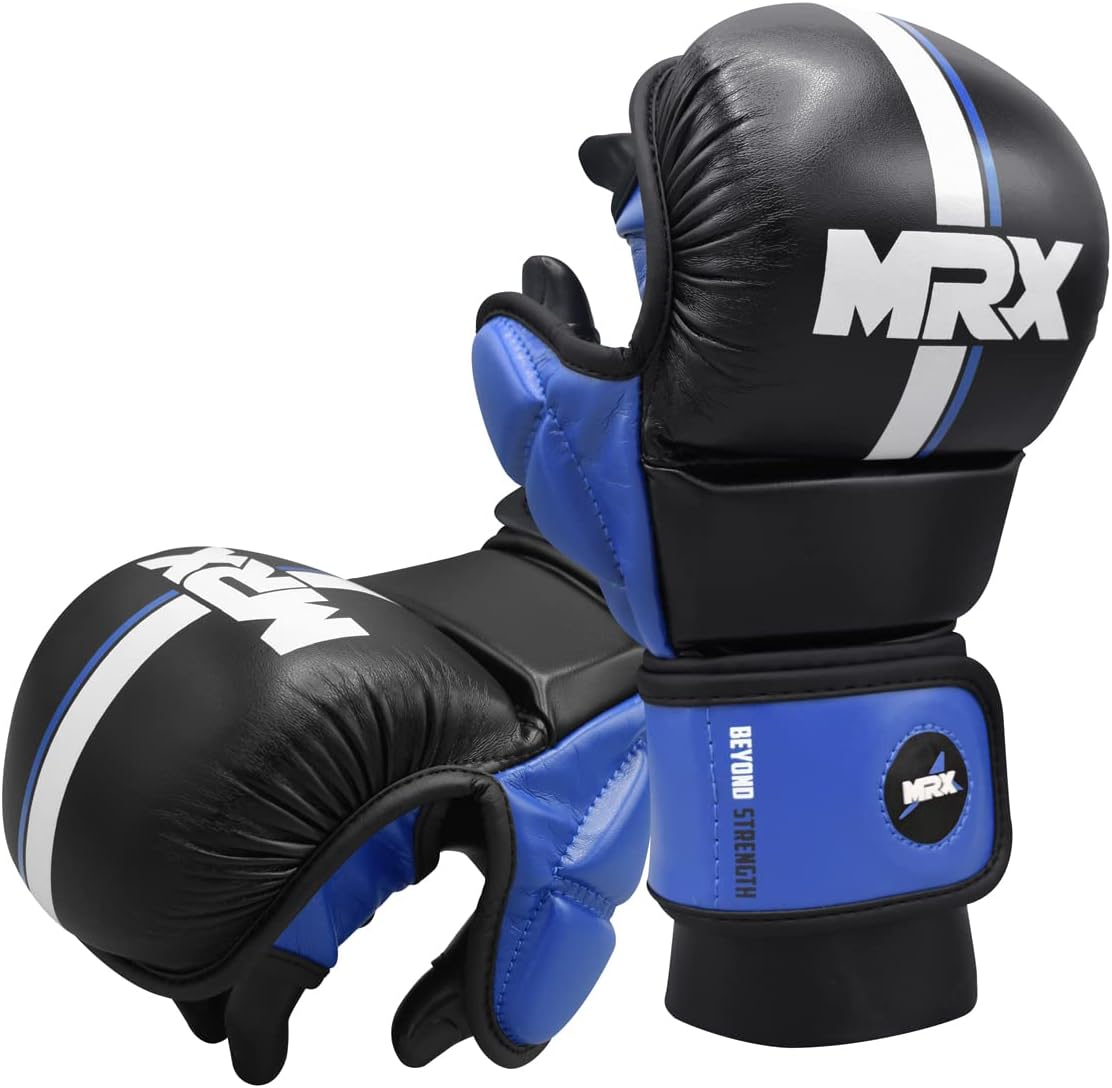 MMA Sparring Pro Gloves, with Open Ventilated Palm, Martial Arts Mitts Suitable for Men Women, Kara Cage Fighting, Combat Sports Training, Muay Thai, Punching Bag and Kickboxing