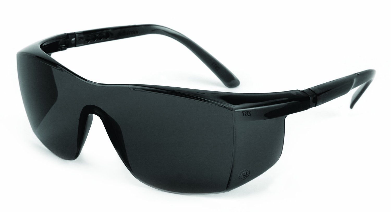 Sellstrom 74671 Sebring Protective Eyewear, Smoke Lens, Smoke Frame with Adjustable Temples (Pack of 12)