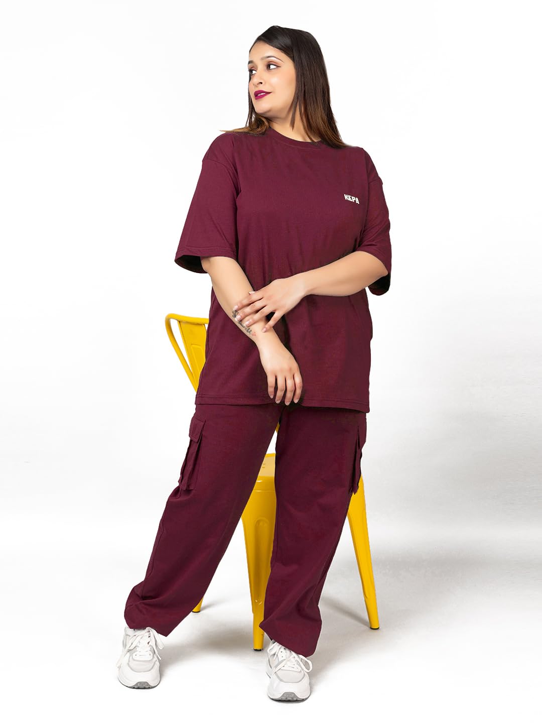 Kepa Summer Co Ord Set for Women | Top and Lower Set with Stretchable Waistband | Stylish Airport Outfit for Women | Western Track Suit Co-Ord Set for Casual Wear 4