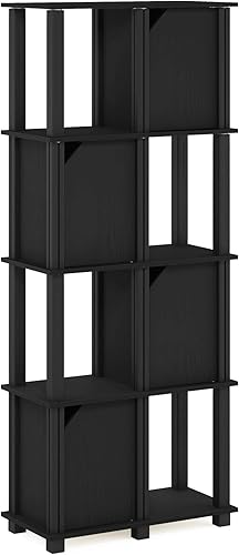 Miniatura 12 de Furinno Estante Flexi de 4 niveles, Espresso Espresso,roble negro/negro,Roble Francés/Negro