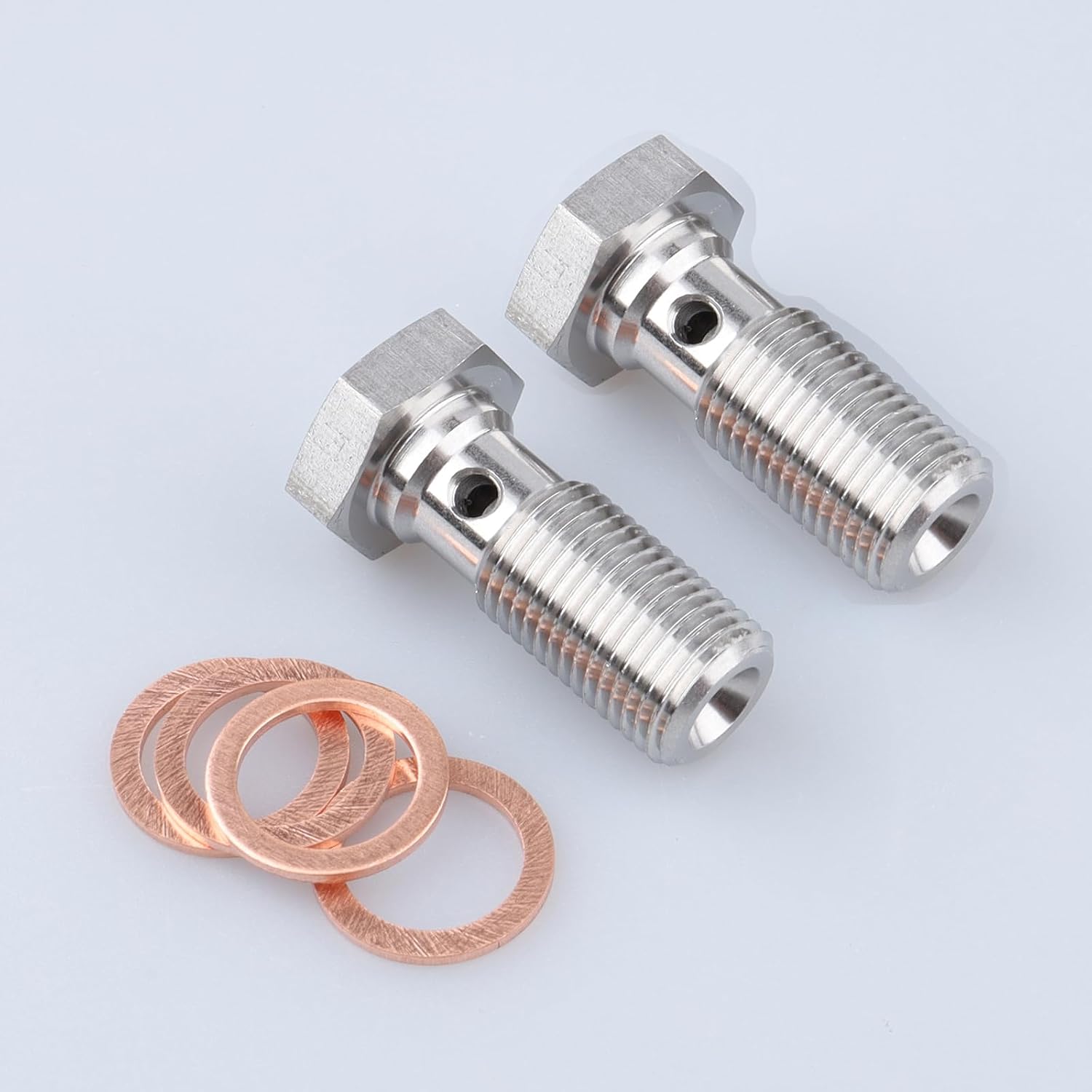 AC PERFORMANCE M10 x 1.0 Banjo Bolt, 24mm UHL, Stainless Steel, Pack of 2