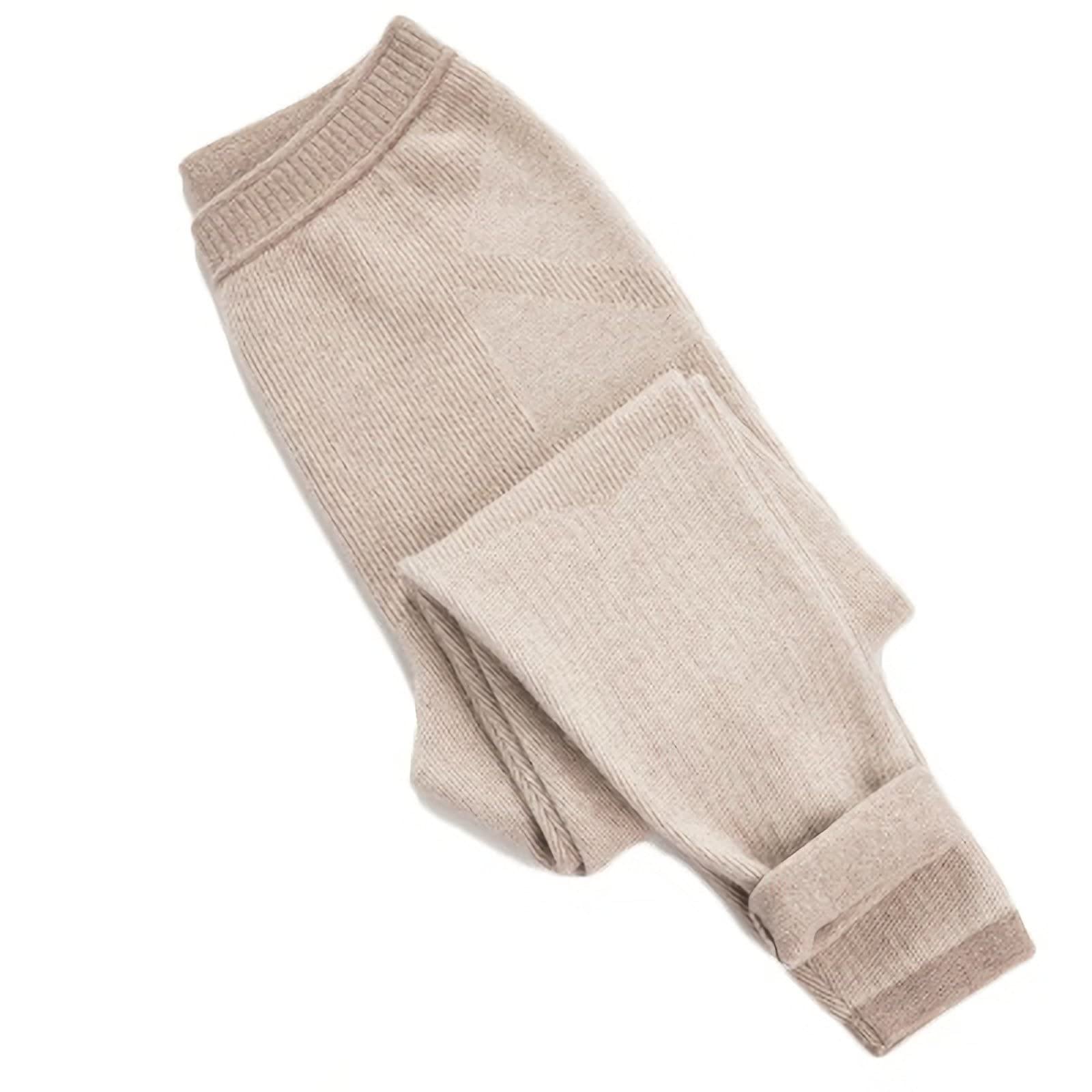 HNVAVQ Pantaloni termici della biancheria intima, pantaloni 100% del cachemire degli uomini delle donne dei pantaloni dei leggings dei pantaloni invernali, B (donne), XL
