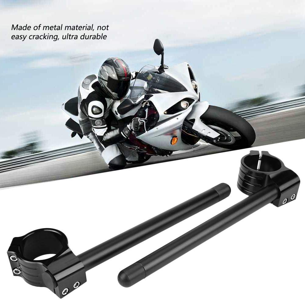 Manubrio separato - Manubrio regolabile universale Clip per forcella Clipon Billet Maniglia separata per moto Bar Racer resistente(37)