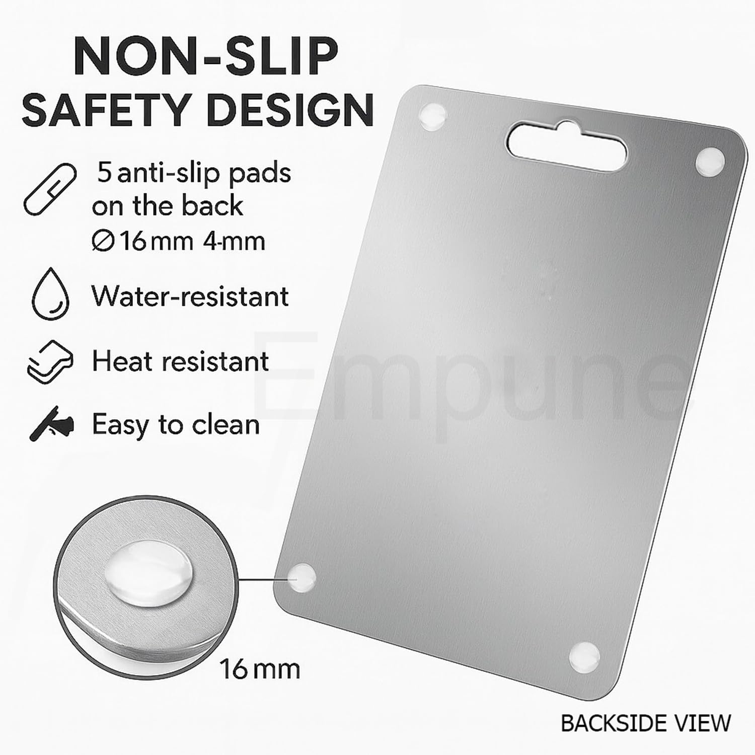 Stainless Steel Chopping Board - Large & Durable -4 Stainless Steel Chopping Board - Large & Durable -4