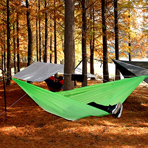 Hamac de camping indéchirable avec sangles d'arbre et boucles rapides - 4