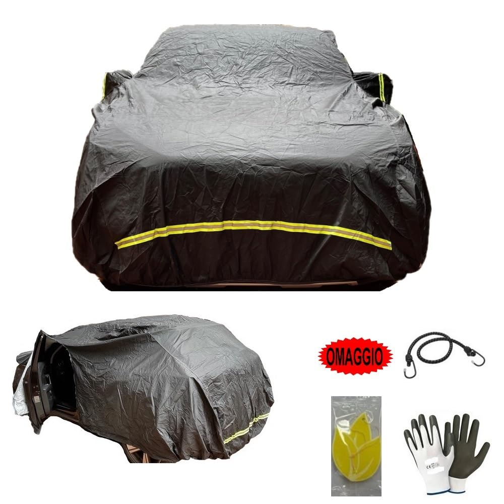 COMPATIBILE CON FORD Fiesta 1.0 Ecoboost 5p. ST-Line TELO COPRIAUTO FELPATO IMPERMEABILE ANTIGELO MUFFA ANTIGRAFFIO TG. M 432X185X120CM COVER PER AUTO CON ZIP LATERALE