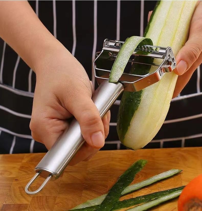 1 ralador de batata e pepino de aço inoxidável, ralador multifuncional de descascador de frutas e vegetais - ferramenta de cozinha! Acessórios de cozinha
