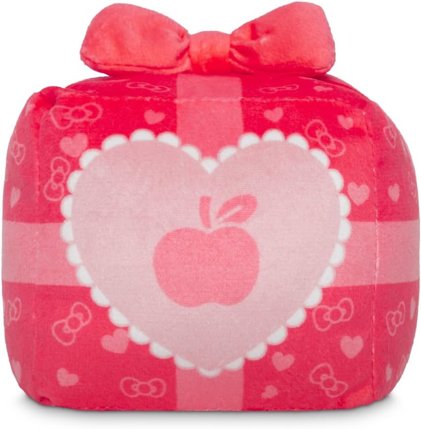 TeeTurtle Reversible Sanrio Hello Kitty Present 4-Inch Present Two-Sided Flip Plush Toy with Embroidered Details - Cute Mini Collectible Plush for Kids, Teens, and Adults