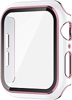 Vista 8 de Funda compatible con Apple Watch de 1 47⁄64 pulgadas (44 mm) Series 6/5/4/SE con protector de pantalla de vidrio templado integrado, cubierta