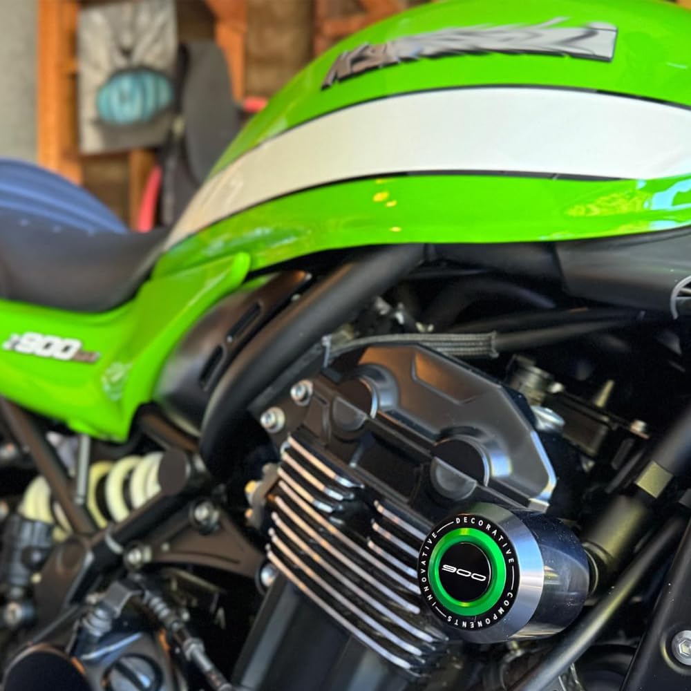 Modeer Kompatibel mit Z900 Z900RS 2017-2023 (NICHT für 2024) Motorradrahmen Antikollisions-Fallschutz Slider Crash z900 z 900rs Zubehör (Schwarz)