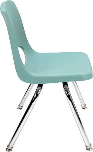 Miniatura 5 de Factory Direct Partners 10364-SF - Silla escolar apilable de 14 pulgadas, asiento apilable para estudiantes con patas de acero cromado y