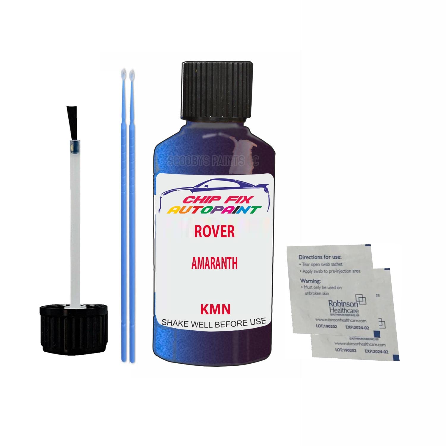 Scoobys Paints Back In The Mix Amaranth Touch Up Paint For Rover Mgf Kmn 1995-1998 30Ml Bottle Brush Scratch Stone Chip Repair Pen