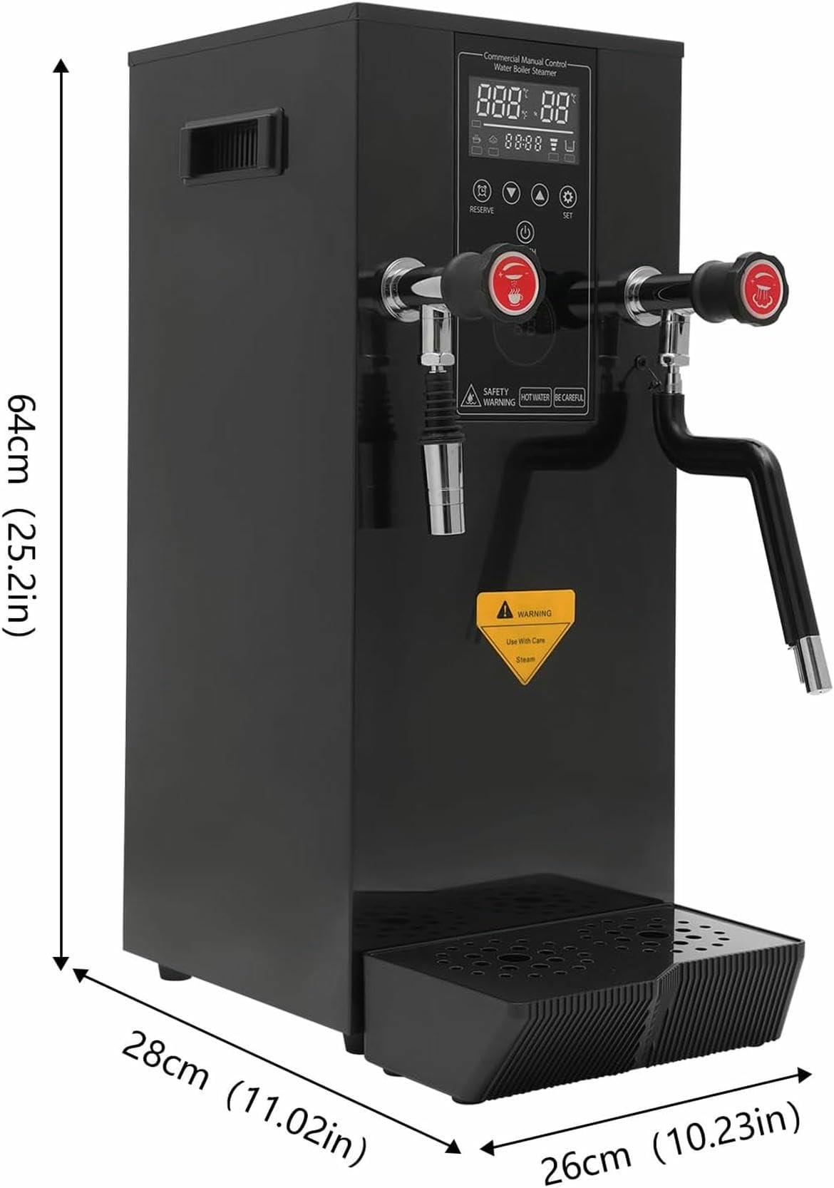 Mousseur à Lait électrique Professionnel - Machine à mousser Le Lait et Le café à température réglable, capacité de 12 L