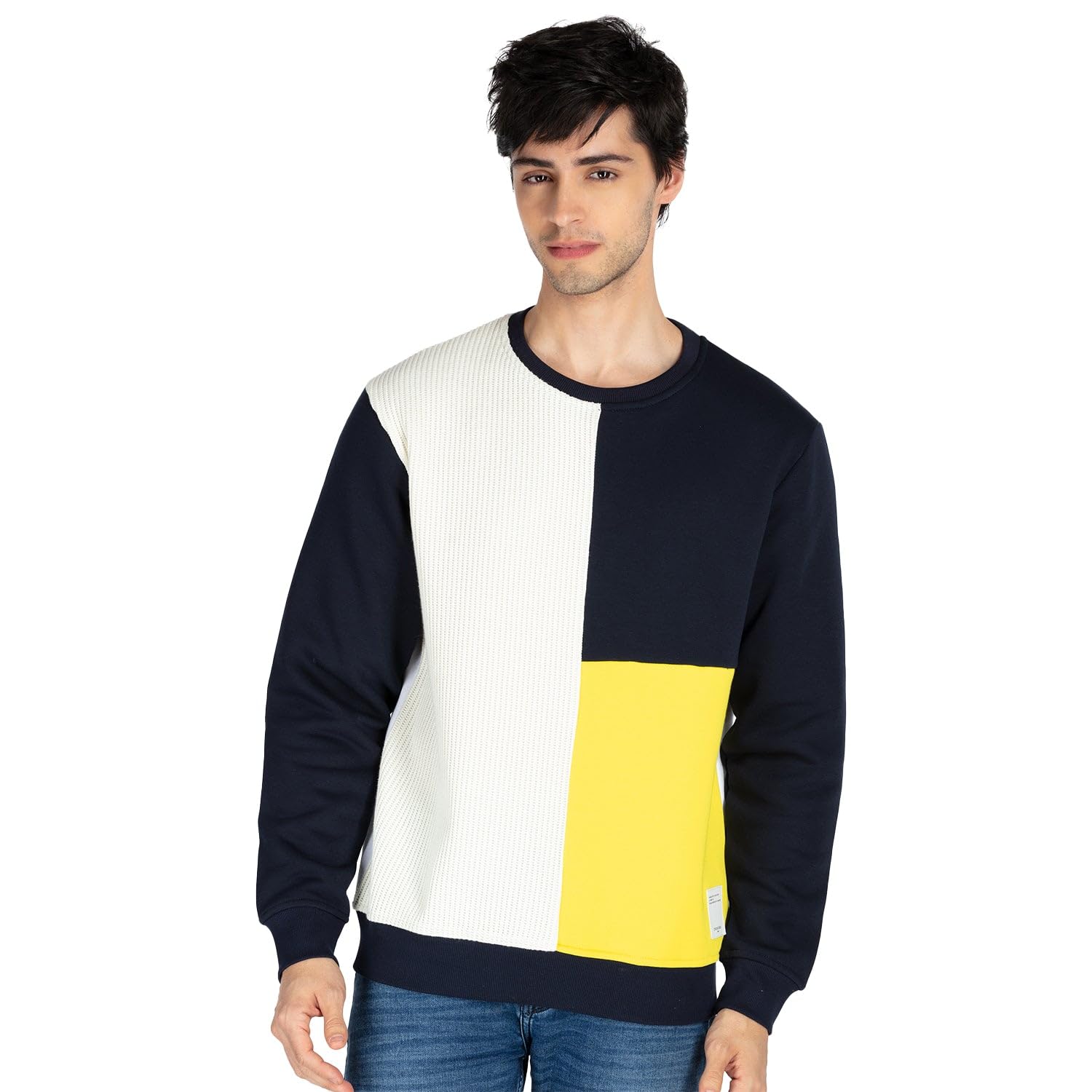 status quo Mens Colorblocked Round Neck Full Sleeve Sweatshirt-picture-52